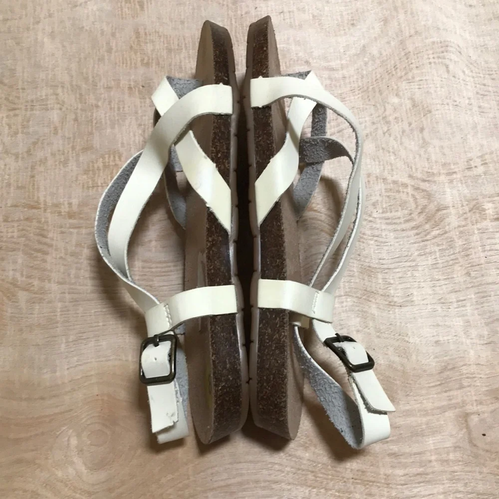 Esprit Liv Strap Sandals Ivory Size 8